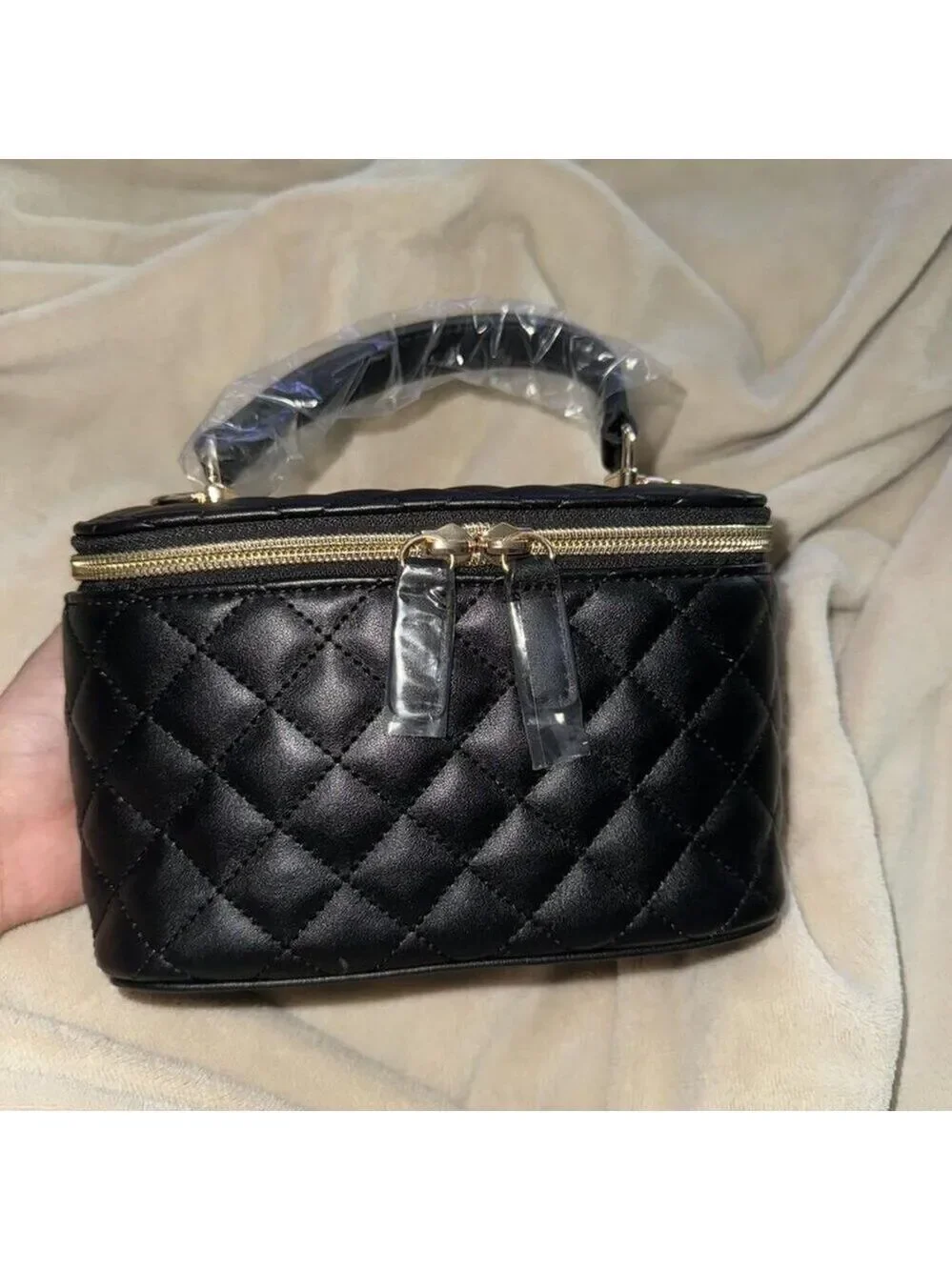Mini Quilted Box Crossbody Bags for Women, Small Square Designer Clutch Purses